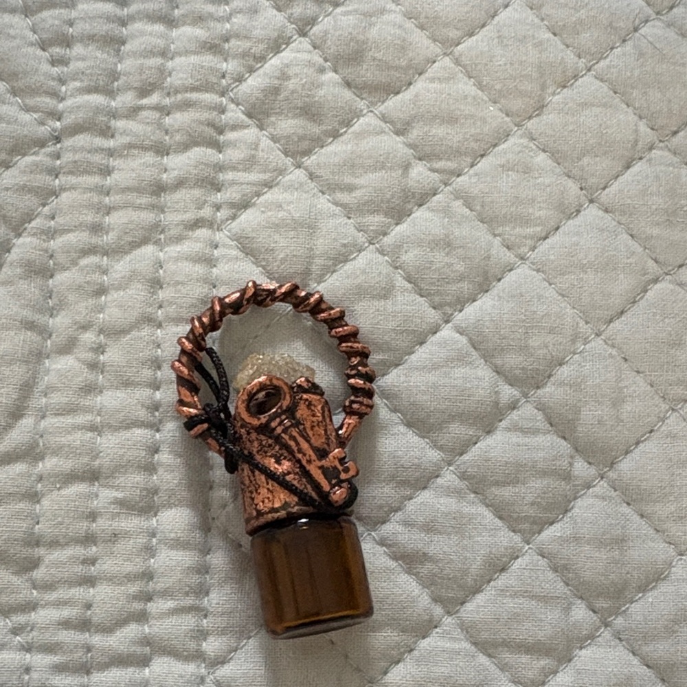 Copper and Brown Pendant Bottle